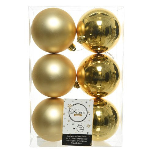 Palline albero Amicasa 9022050 Sfera Mix Gold