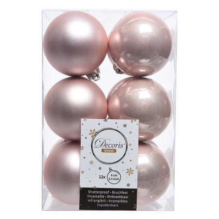 Palline albero Amicasa 9021924 Sfera Mix Blush pink