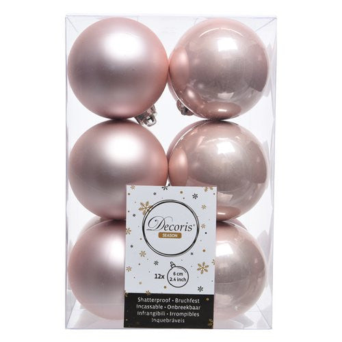 Palline albero Amicasa 9021924 Sfera Mix Blush pink