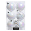Palline albero Amicasa 9022054 Sfera Mix White iris