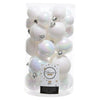 Palline albero Amicasa 9022917 Clindro Sfera Mix White iris