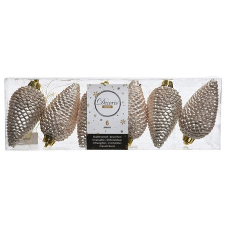 Palline albero Amicasa 9028602 Pigne Pearl