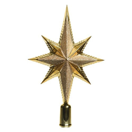 Puntale albero di natale Amicasa 9029097 Stella Lusso Gold