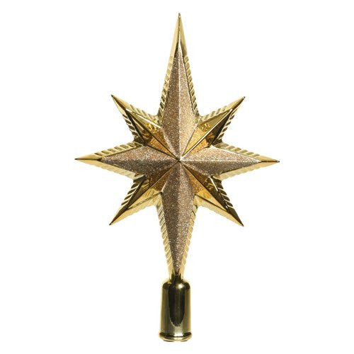 Puntale albero di natale Amicasa 9029097 Stella Lusso Gold