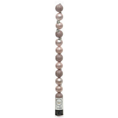 Palline albero Amicasa 9020464 Tubo Sfera Mix Blush pink