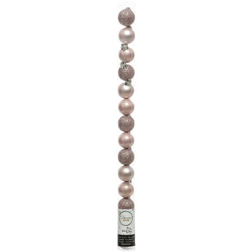 Palline albero Amicasa 9020464 Tubo Sfera Mix Blush pink