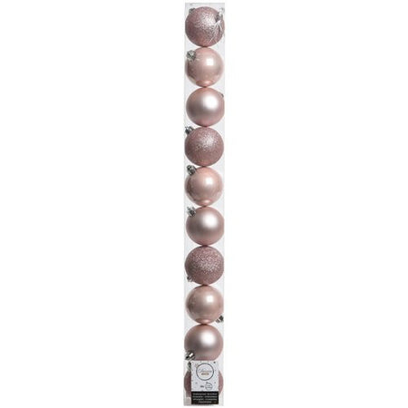 Palline albero Amicasa 9020183 Tubo Sfera Mix Blush pink