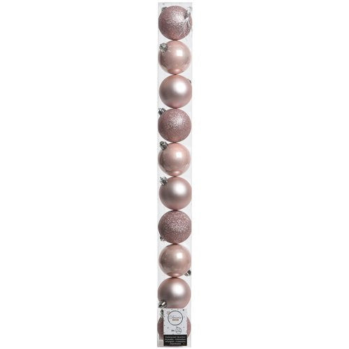 Palline albero Amicasa 9020183 Tubo Sfera Mix Blush pink