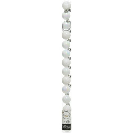 Palline albero Amicasa 9020461 Tubo Sfera Mix White iris