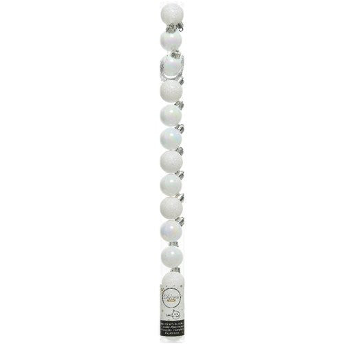 Palline albero Amicasa 9020461 Tubo Sfera Mix White iris