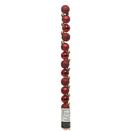 Palline albero Amicasa 9020458 Tubo Sfera Mix Red