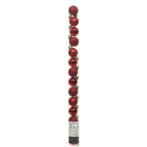 Palline albero Amicasa 9020458 Tubo Sfera Mix Red