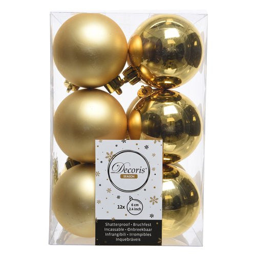 Palline albero Amicasa 9021830 Sfera Mix Gold