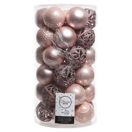 Palline albero Amicasa 9020808 Clindro Sfera Mix Blush pink