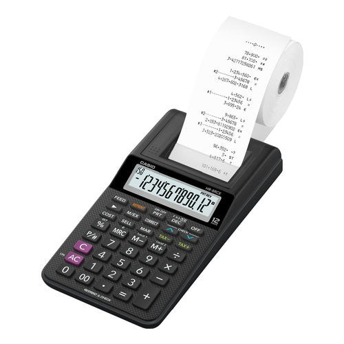 Calcolatrice Casio HR 8RCE BK HR SERIES Printing Calculator Black