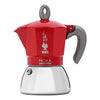 Caffettiera Bialetti 0006942 NP MOKA INDUCTION Cromo e Rosso