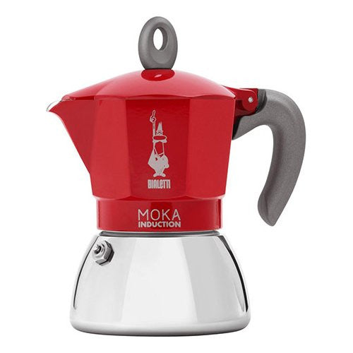 Caffettiera Bialetti 0006942 NP MOKA INDUCTION Cromo e Rosso