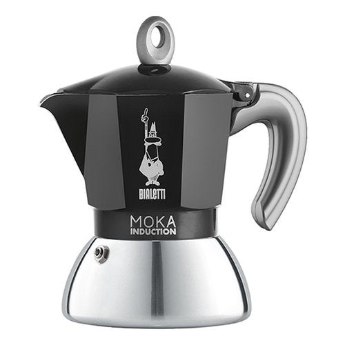 Caffettiera Bialetti 0006932 MOKA INDUCTION Cromo e Nero