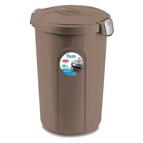 Bidone Stefanplast 70526 TOM con coperchio a Clip Tortora