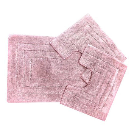 Set tappeti bagno Quarzo Bianco 10943 BEST Rosa