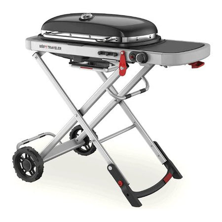 Barbecue GPL Weber 9010053 TRAVELER Pieghevole Carrellato Nero