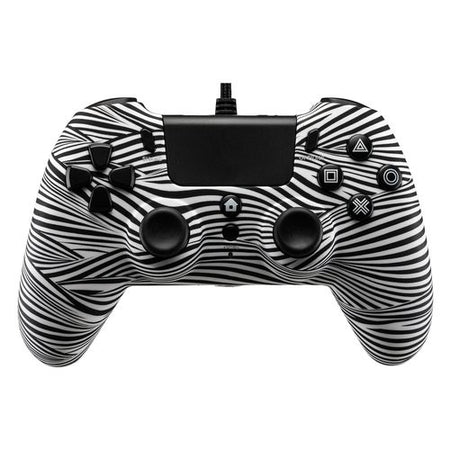 Gamepad Qubick ACP40169 PLAYSTATION 4 Black & White 2.0 Wired White e