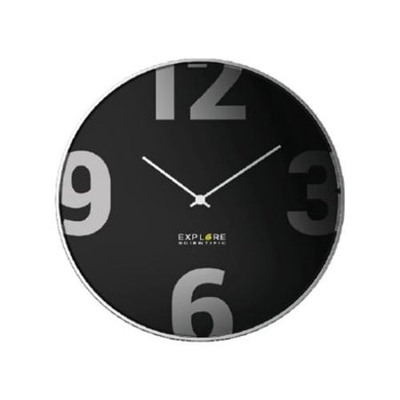Orologio da parete Explore Scientific RAC1002 Chic Black e Silver