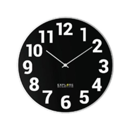 Orologio da parete Explore Scientific RAC1003 With Numbers Black e Sil