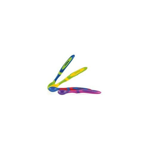 Set posate infanzia Nuby ID5574 Cucchiaini 4 Pz Seconda Età Assortito