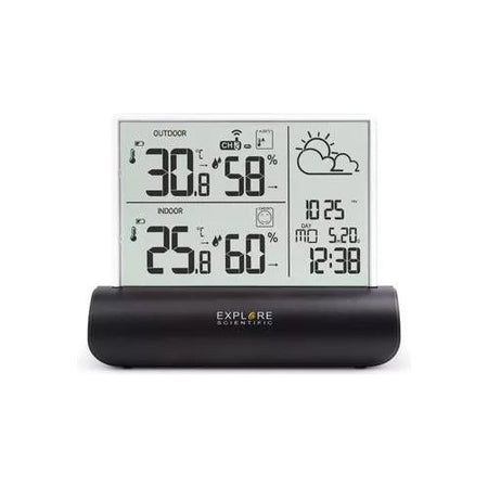 Stazione barometrica Explore Scientific WSH4501 GLASS LCD Black e Clea
