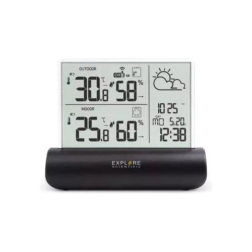 Stazione barometrica Explore Scientific WSH4501 GLASS LCD Black e Clea