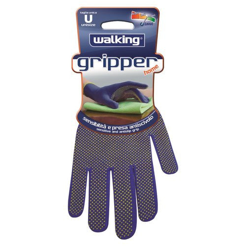 Guanti lavoro Walking 014618 GRIPPER Home Grigio e Blu