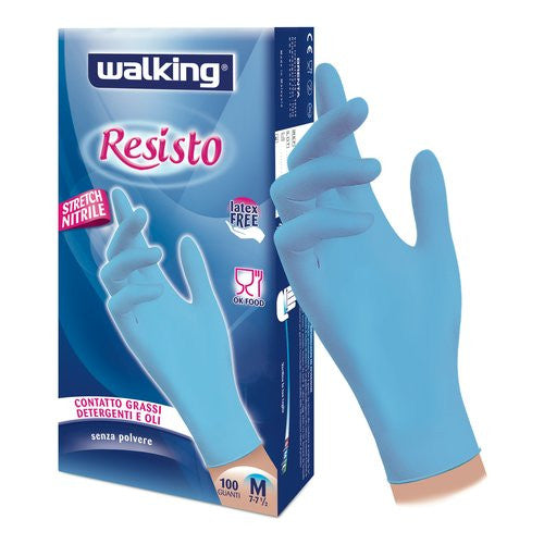 Guanti monouso Walking 011666 RESISTO Azzurro