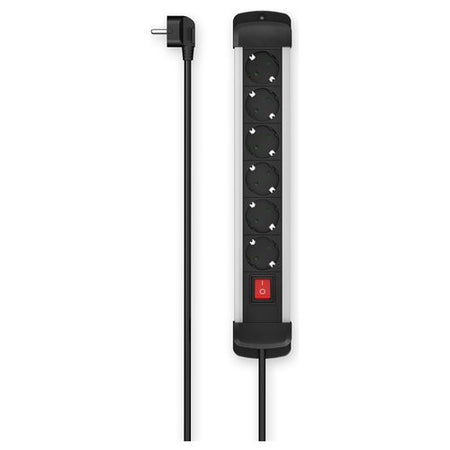 Presa filtrata Hama 00223104 Con Interruttore Black e Silver