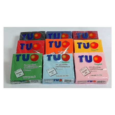 Set tovaglioli monouso Essebidue 700700NE 2 Veli Nero