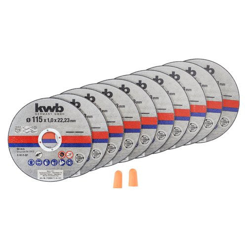 Disco taglio smerigliatrice Kwb 49712021 Set 10 Pz per Metallo