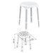 Sgabello bagno K Design EH STRA PP BX Regolabile fino h.54 cm Bianco