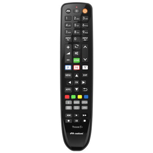 Telecomando tv Meliconi 806076 GUMBODY Personal 5+ Black