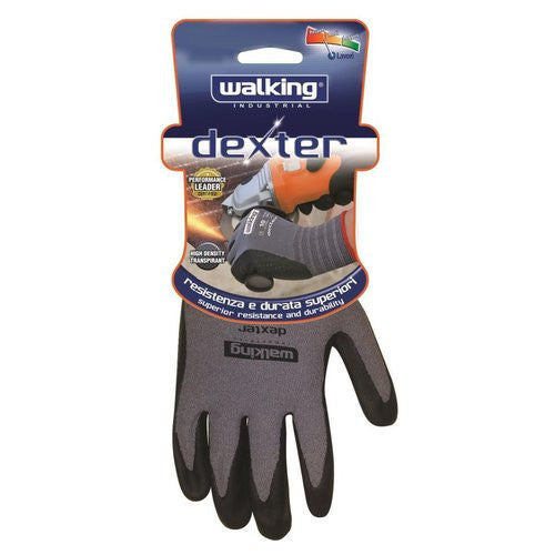 Guanti lavoro Walking 012813 DEXTER Grigio e Nero