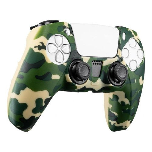 Cover gamepad Qubick ACP50028 PLAYSTATION 5 Guscio Silicone Jungle cam