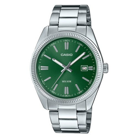 Orologio Casio MTP 1302PD 3AVEF Silver e Green