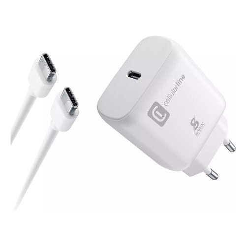 Caricabatterie Cellular Line ACHSMKITC2CPD25WW FAST CHARGER 25W Kit Po