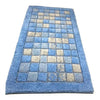 Tappeto bagno Quarzo Bianco 13678 MOSAICO Azzurro