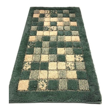 Tappeto bagno Quarzo Bianco 13661 MOSAICO Verde