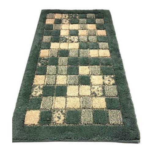 Tappeto bagno Quarzo Bianco 13661 MOSAICO Verde