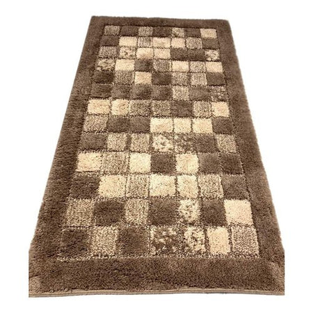 Tappeto bagno Quarzo Bianco 13630 MOSAICO Tortora