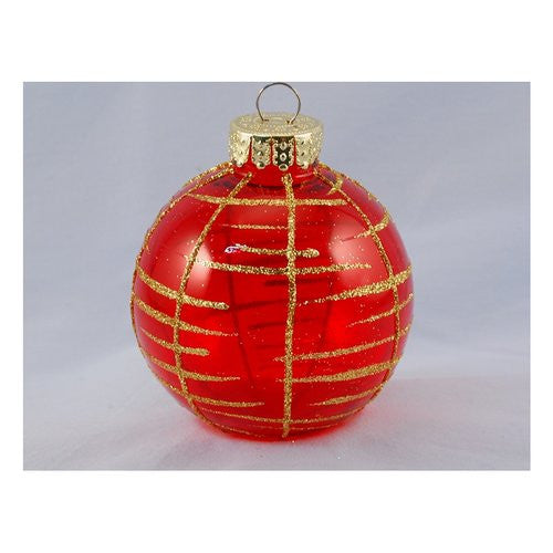 Pallina albero Santa Claus TE191846 Sfera Quadranti Rosso Oro Assortit