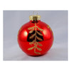 Pallina albero Santa Claus TE191617 Sfera Ramo Rosso Oro Assortito