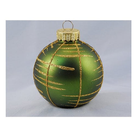 Pallina albero Santa Claus TE191532 Sfera Quadranti Verde Oro Assortit