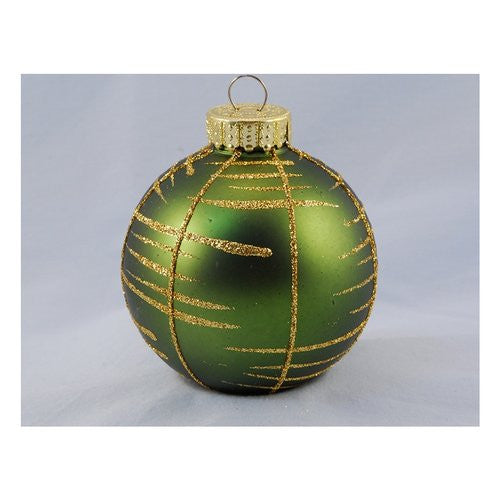 Pallina albero Santa Claus TE191532 Sfera Quadranti Verde Oro Assortit